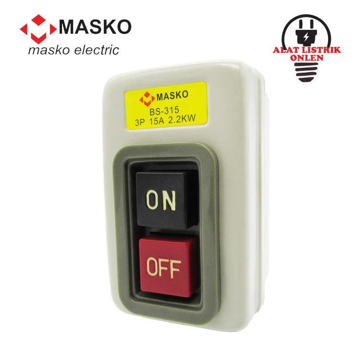 Promo Power Push Button Switch On - Off 10A / 15A / 30A 3P Masko
