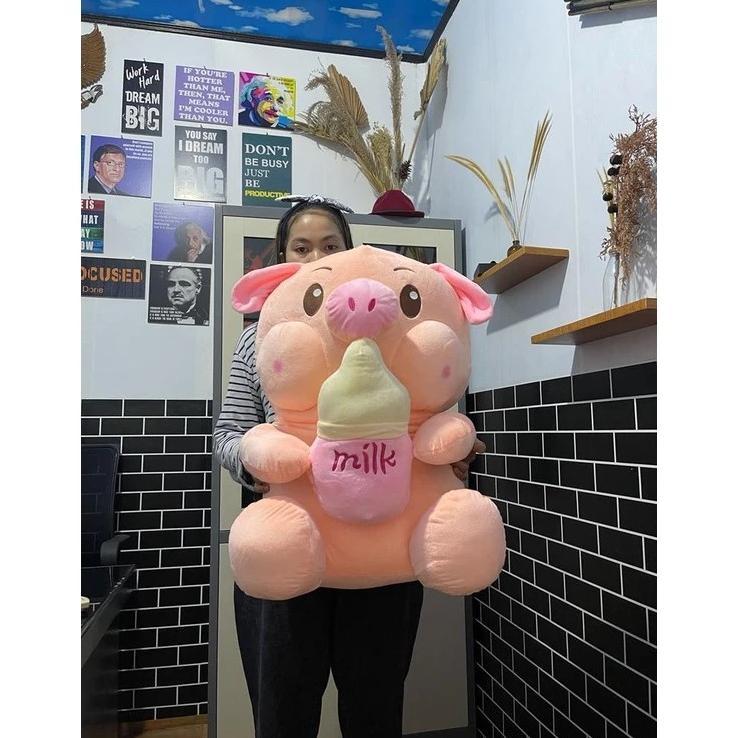 Sale Boneka Babi Dot Jumbo / Boneka Lucu Imut / Boneka Susu Piggy Besar