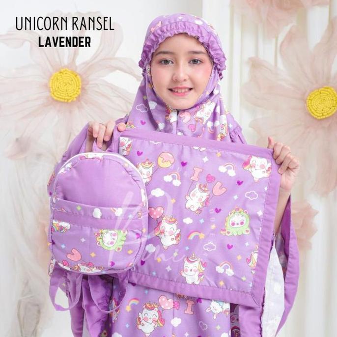 TERKINI Pusat Mukena Indonesia - Mukena Anak Unicorn Sejadah Tas Ransel TERKINI