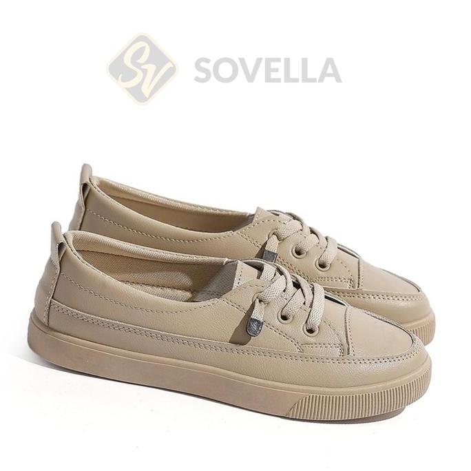 SOVELLA Cleo Sepatu Flat Shoes Putih Slip On Wanita Karet