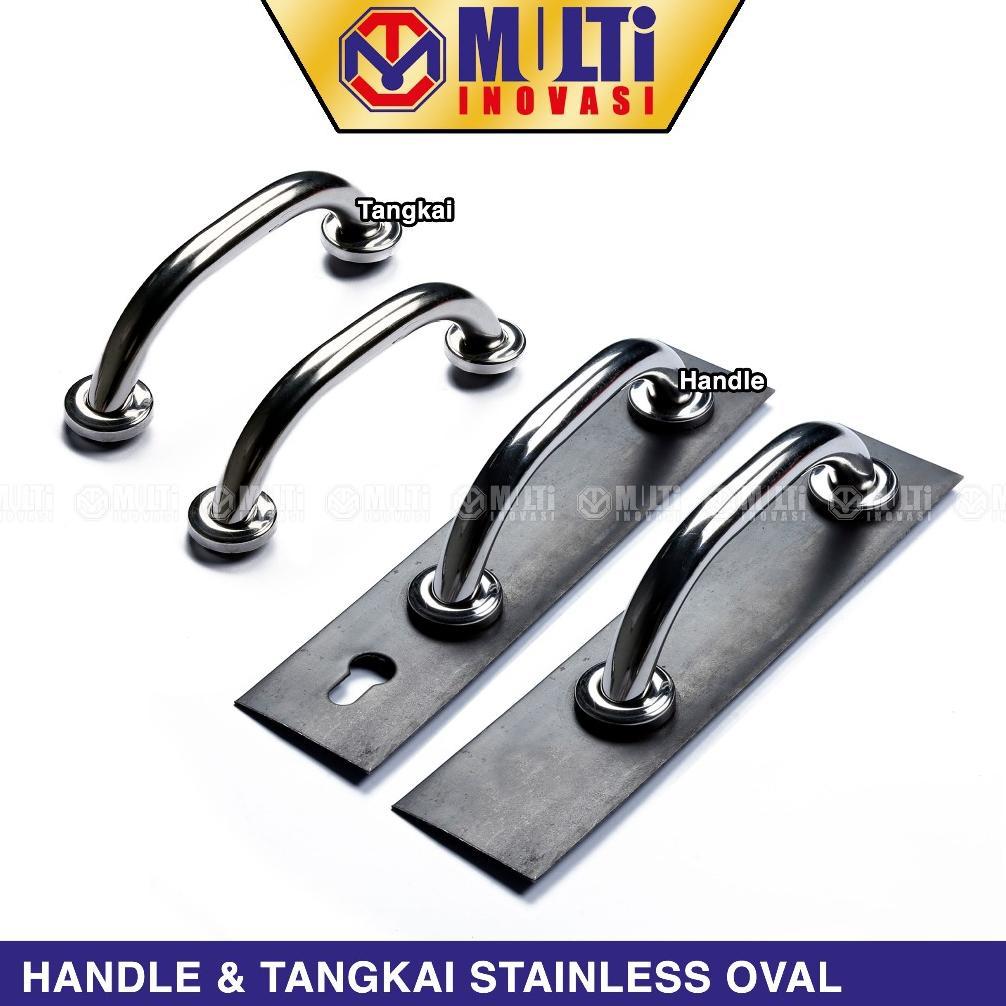Handle Handel Tangkai Pintu Folding Gate Stainless Oval