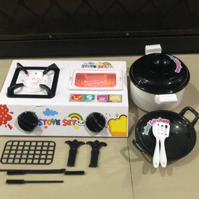 Mainan Masak Masakan Kitchen Set Anak Ada Lampu Dan Suara Masak Garansi