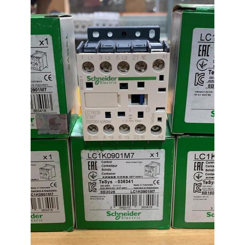 KONTAKTOR MINI 20A LC1K0901M7 SCHNEIDER 220VAC