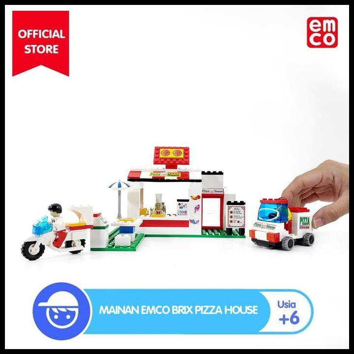 Mainan Emco Brix Pizza House 100% Original