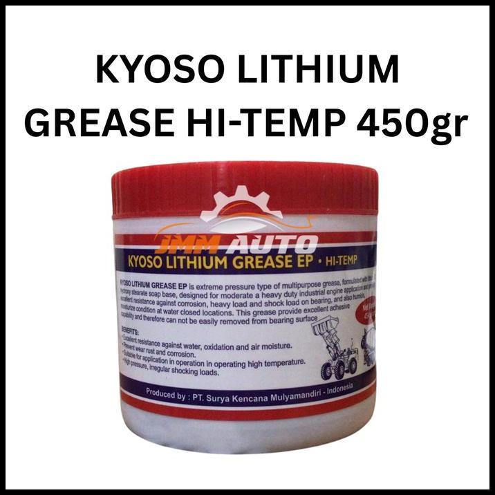 TERLARIS GREASE KYOSO LITHIUM GREASE EP HI-TEMP GEMUK STEMPET KYOSO 500GR MERAH 