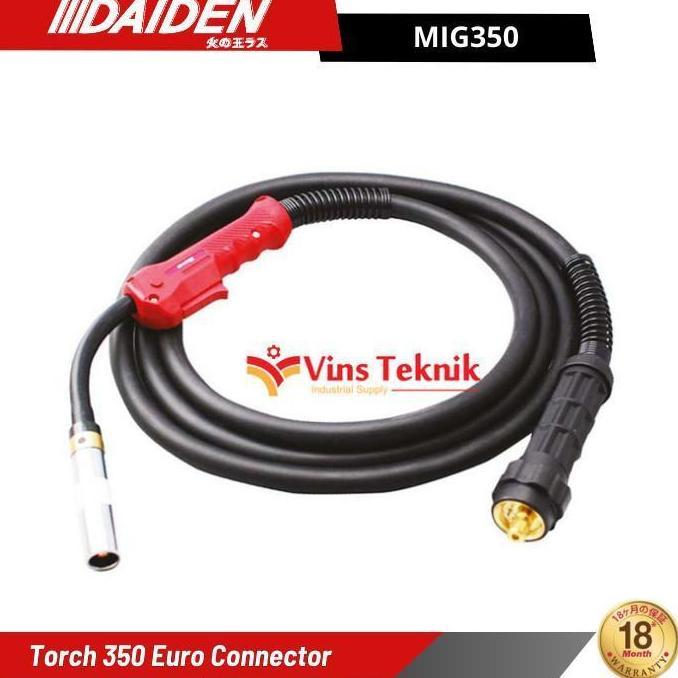 DAIDEN Torch MIG 350 Torch (Japan/Euro Connector)  Torch Daiden MIG350
