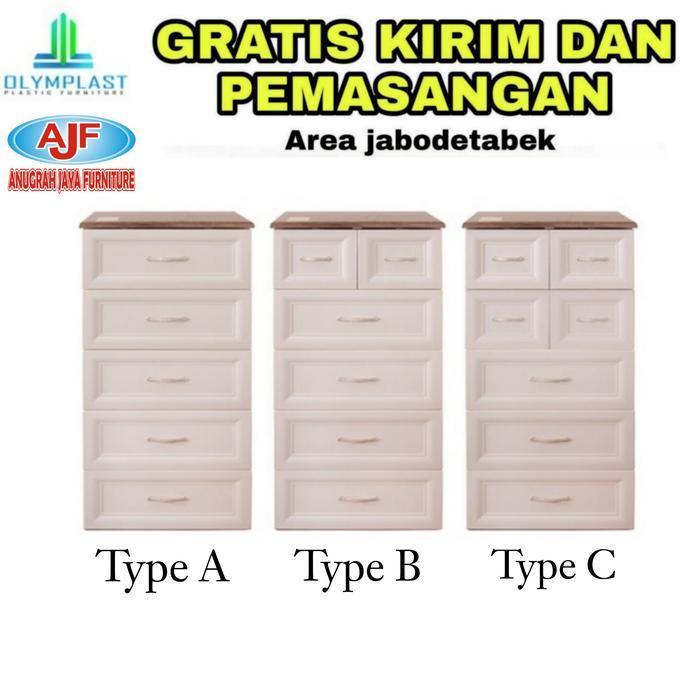 Olymplast Classic Drawer Cabinet Laci 5 Susun ODC Classic 05