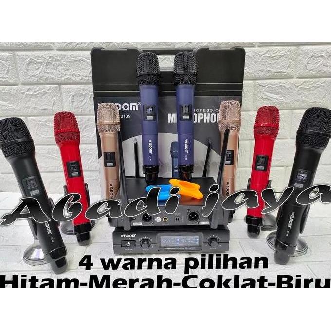 Wkprojek- Mic Wireless Wisdom U 135 2 Mic Pegang Mic Wisdom U135 Original