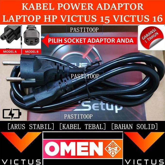 Kabel Power Adaptor Laptop Hp Victus 15 Victus 16 Gaming Series Baru Premium