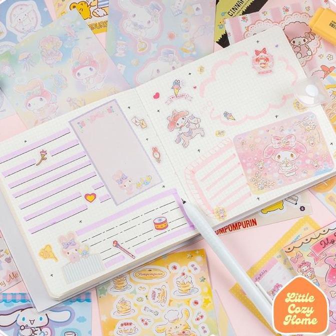 Tulisaja- Kawaii Sticker Book / Buku Stiker Lucu / Stiker Anak Karakter Manis Cute Penghias Momo Car