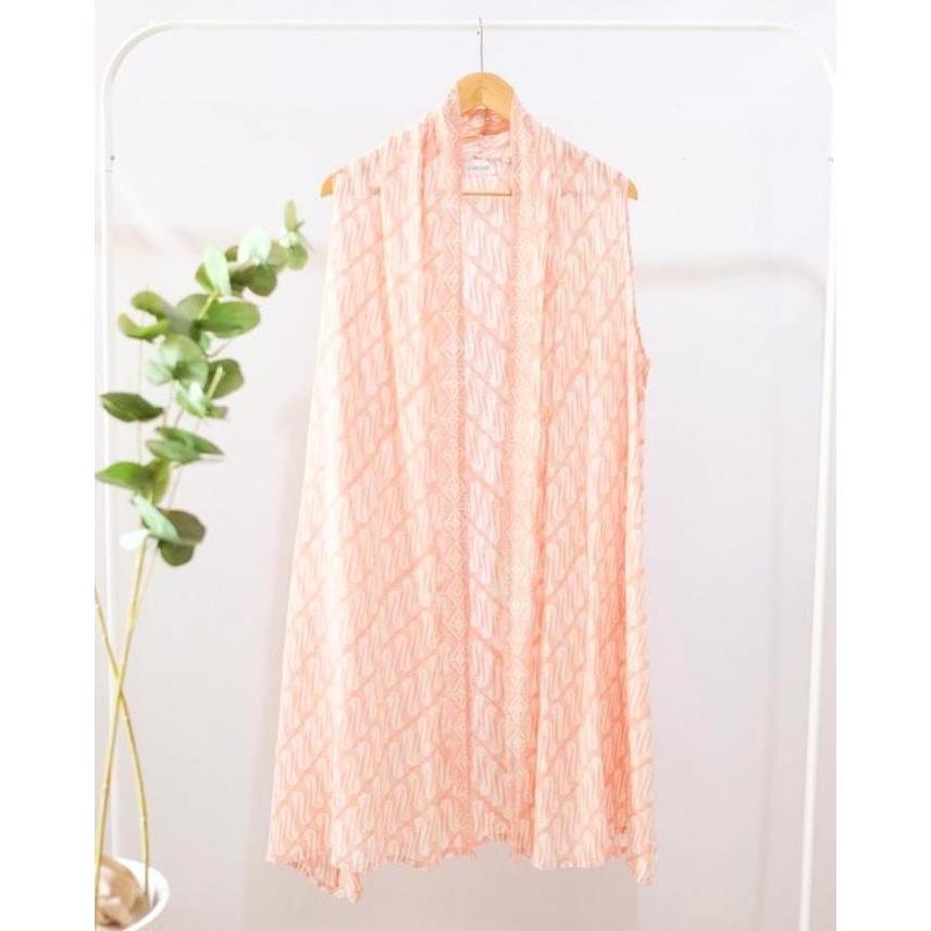 OUTER BATIK OUTER TANPA LENGAN BATIK MODERN LUARAN WANITA OUTER BATIK BATIK MODERN WANITA SLEEVELESS