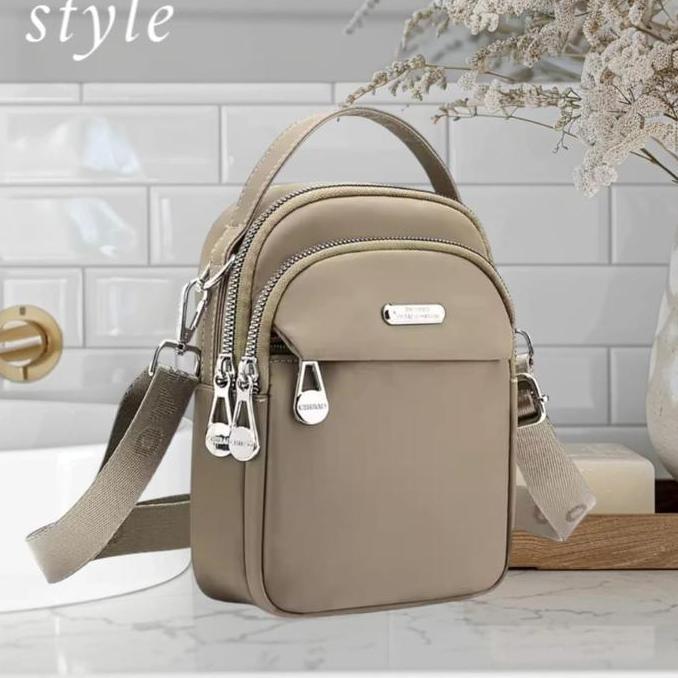 Bags- Dlsha Tas Mini Selempang Wanita Terbaru 2025 Style Korea Bahu Wanita Bahan Nylon Imfort Kualit