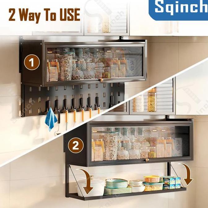 dewisimbyu  - sqinch lemari gantung dapur lemari dinding dapur kabinet dapur atas lemari piring mini