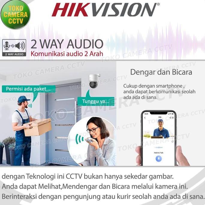 PTZ IP CAMERA HIKVISION 4MP KAMERA CCTV 360 POE COLORVU AUDIO