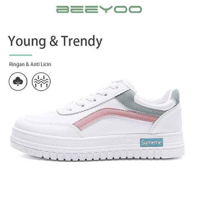 FLASH SALE Beeyoo Sepatu Sneaker Wanita Korean Style yang Trendi dan Nyaman untuk Aktivitas Olahraga
