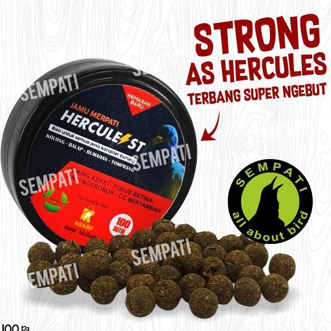 Kicaudor- Sempati Jamu Merpati Hercules Herculest 100 Butir Obat Dopping Vitamin Suplemen Giring Sup