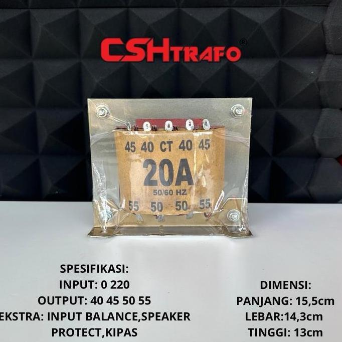 Promo Trafo Kotak Csh Premium (Murni) 20A Ct 55V 100% Tembaga Murni