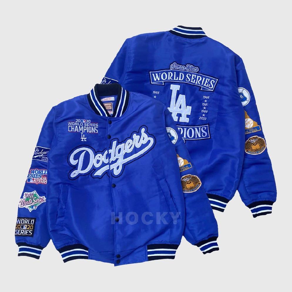 FAVORIT HOCKY - Jacket Varsity Baseball LA Dodgers MBL Unisex Full Bordir Premium  Distro