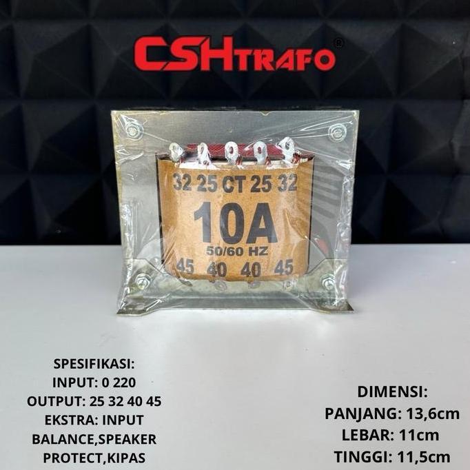 Murah Trafo Kotak Csh Premium (Murni) 10A Ct 45V 100% Tembaga Murni