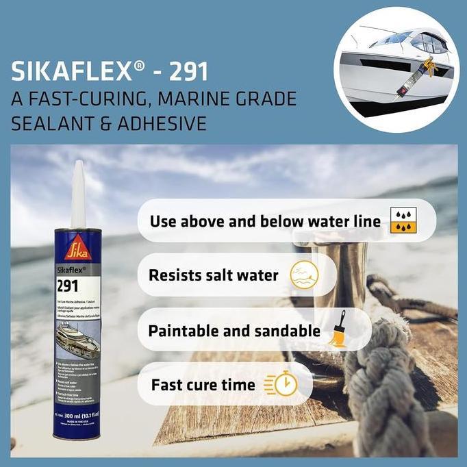 Promo Sikaflex 291 Marine Adhesive Sealant Black 310Ml