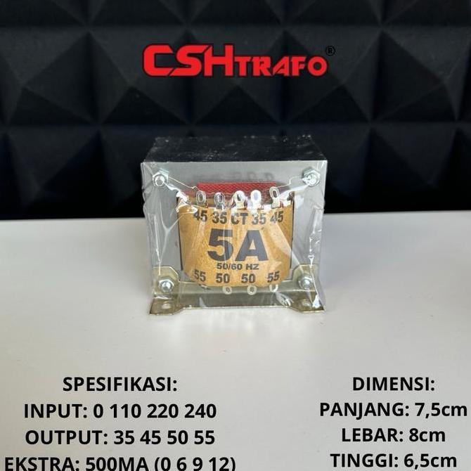 Grosir Trafo Kotak Csh Best Quality 100% Tembaga Murni 5A Ct 55V (Trafo Kecil)