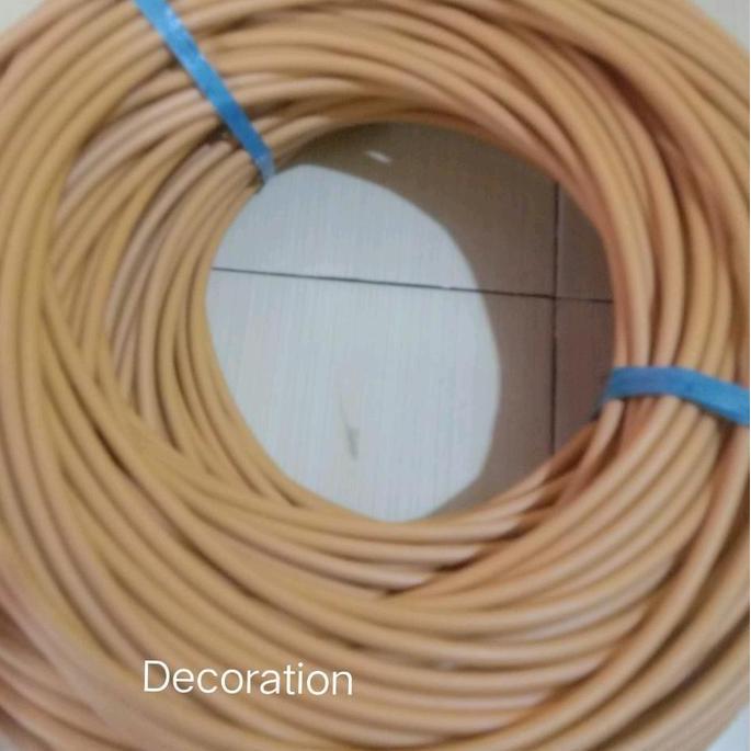 Kicaudor- 1/2Kg Rotan Sintetis Bulat Ukuran 8Mm Buat Kerajinan Sangkar Burung