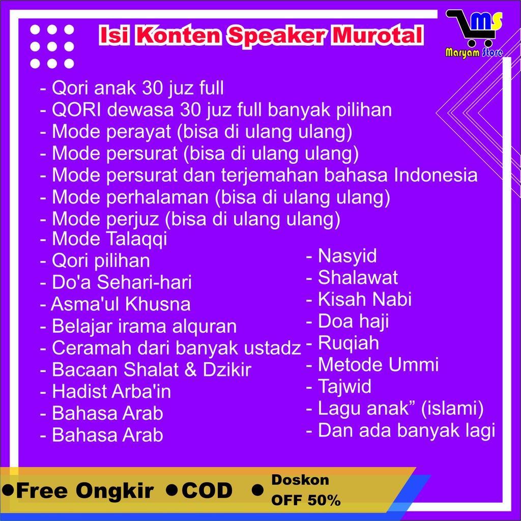 Speaker Murotal Alquran 30 Juz Terlengkap Premium Untuk Anak Hafiz Junior Dan Bayi