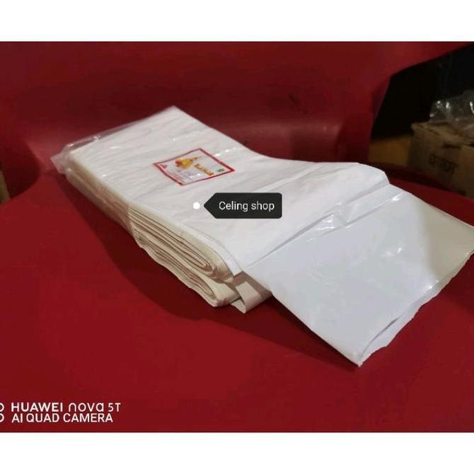 Hijaudaun- Plastik Pe Rol Tempe Roll Putih Susu Melar Tanpa Putus 10Cm 11Cm 12Cm 13Cm 1Kg