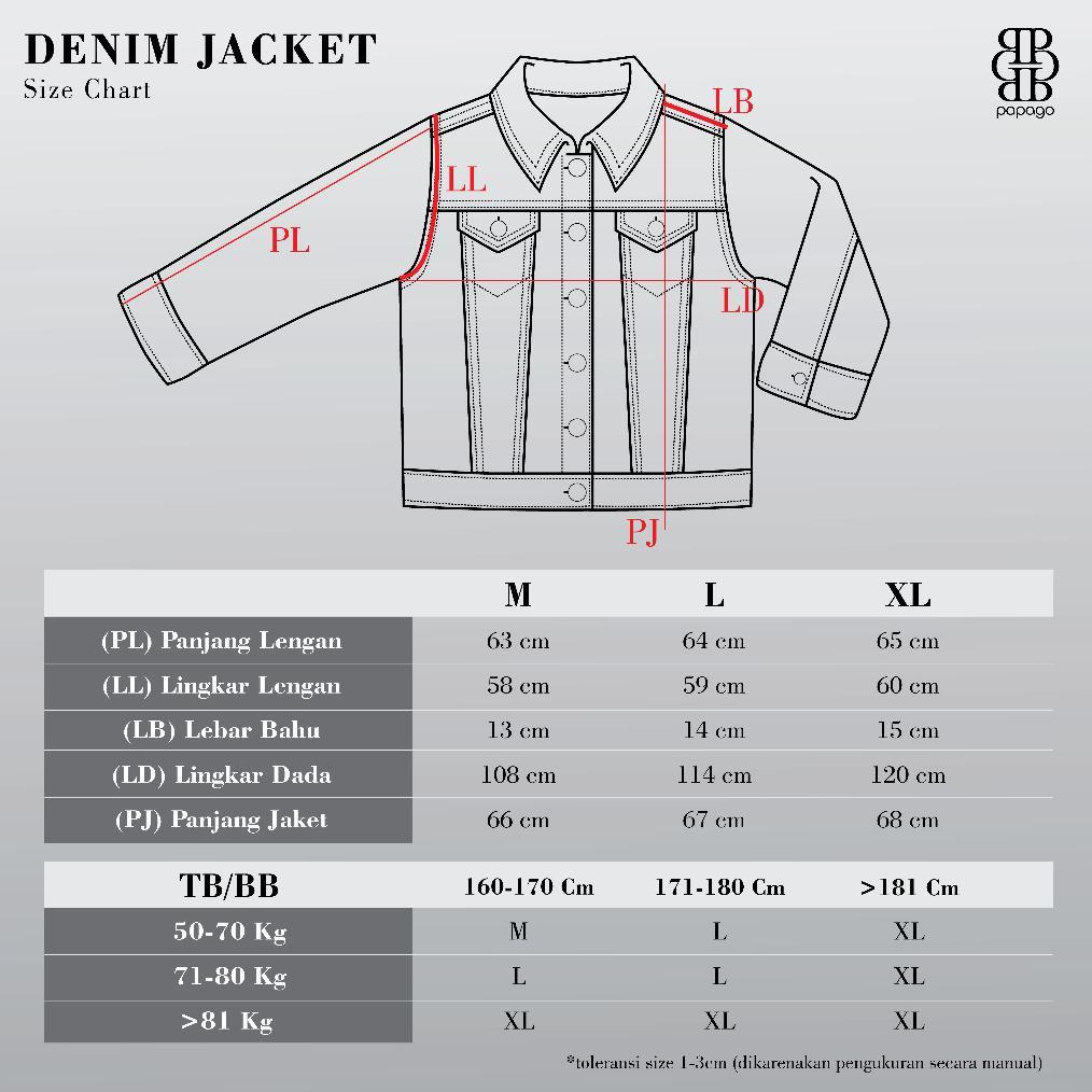 RECOMMENDED PAPAGO - JAKET JEANS - JAKET DENIM PRIA - SMILEY