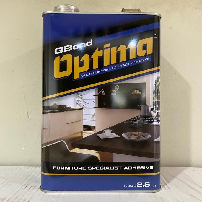 Murah Qbond Optima 2.5 Kg Lem Kuning Serbaguna/Hpl/Edging/Vinyl/Karpet/Busa