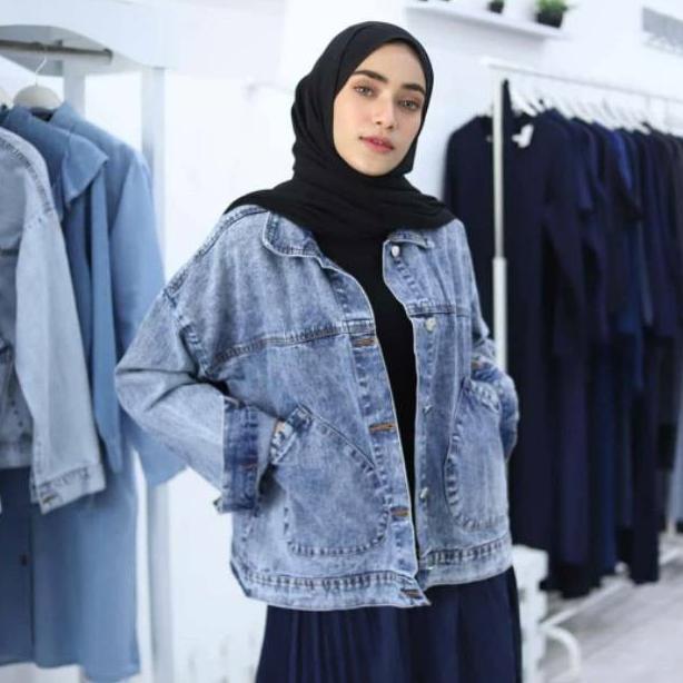 PROMO TERBARU Jaket Wanita Denim Jeans - SEOM jacket Oversize - hipster Jaket