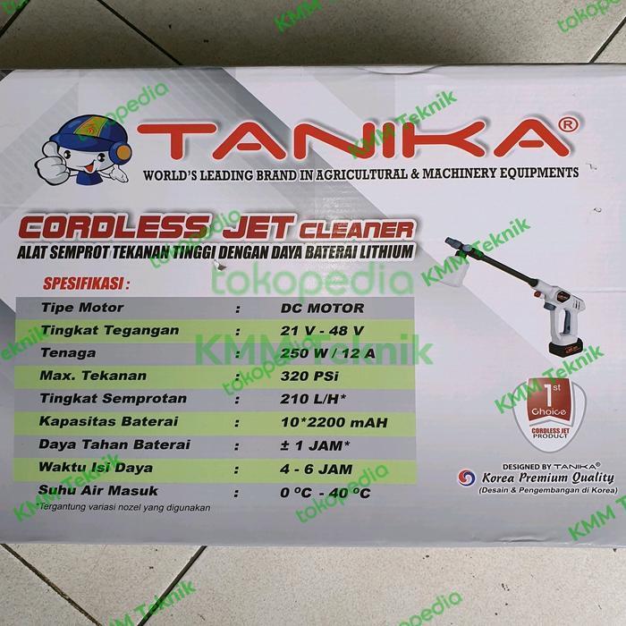 TANIKA ALAT CUCI PORTABLE JET CLEANER CORDLESS 48V PRESSURE WASHER