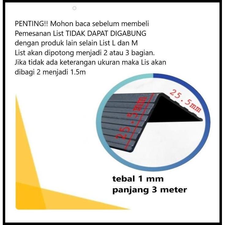 TERBARU LIS L ALUMUNIUM HITAM HARDCASE LIST SIKU L FLIGHT CASE 3 METER 