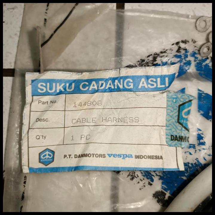 TERLARIS KABEL BODY VESPA SMALLFRAME ORIGINAL NOS DANMOTOR BIRU CAKEP PTS