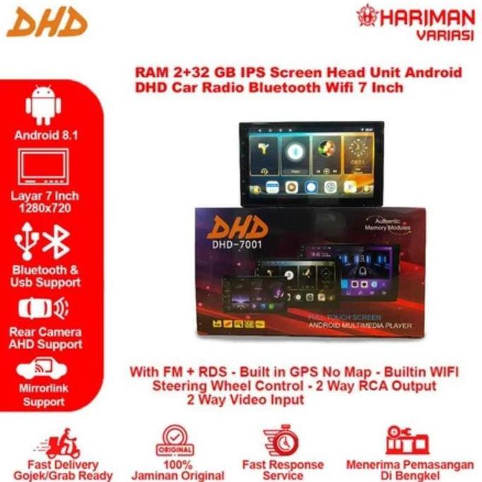 Promo Head Unit Double Din Android Dhd-7001 7 Inch Ram 2+32Gb Universal