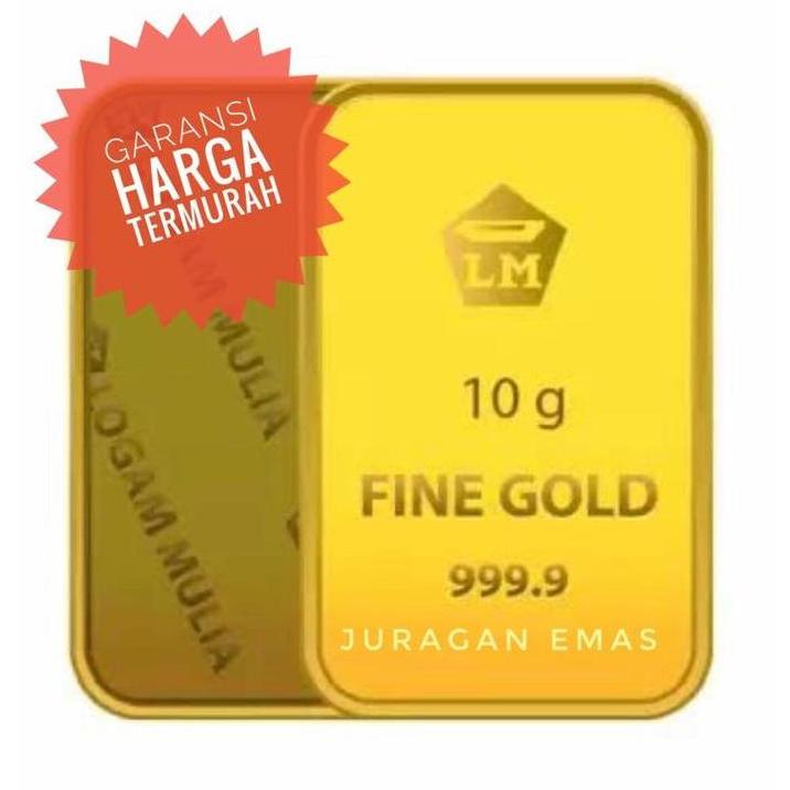 10 Gr (Gram) Logam Mulia/Lm/Emas Batangan Antam Sertifikat Kualitas Terbaik Harga Termurah
