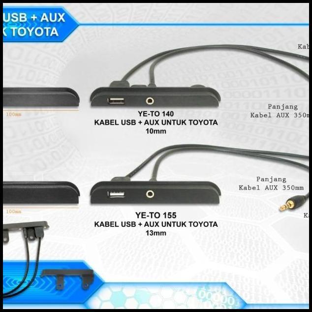 DISKON FRAME EAR 7 INCH TOYOTA KABEL USB + AUX PANEL HEAD UNIT 