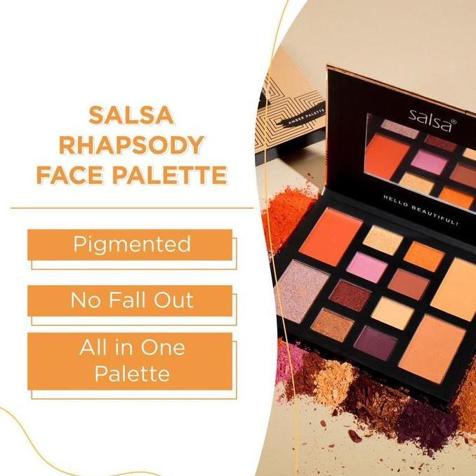 Youu- Bpom Salsa Rhapsody Face Palette Eyeshadow Eye Shadow Salsa Perias Mata Amber Classic