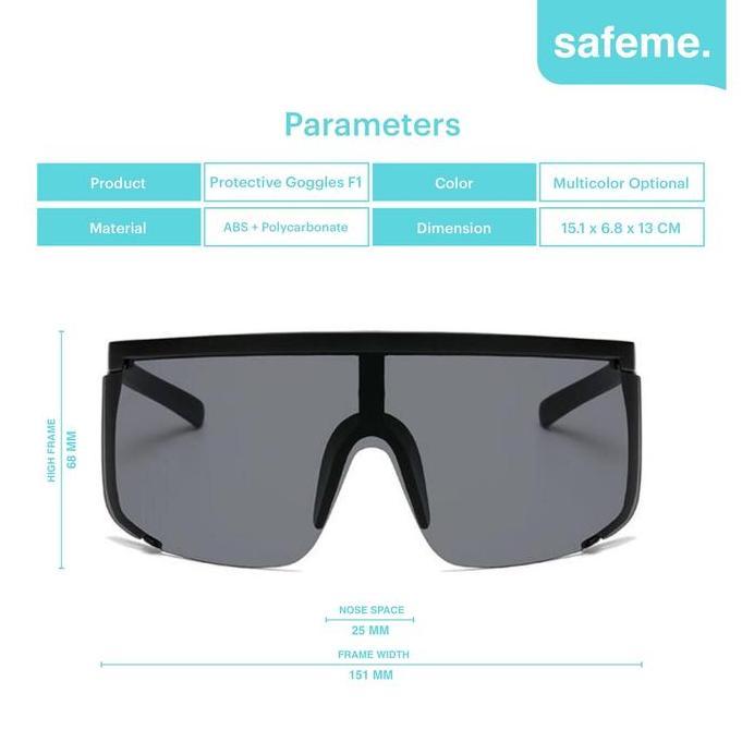 Kacamata Sepeda Gowes Wanita Pria Anti Uv 100% Sport Safety Goggles F1