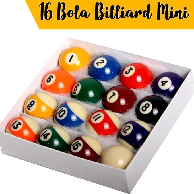 sinyonakane71 - jshoppe 16 bola billiard mini / mini billiard ball / bola bilyar ukuran mini