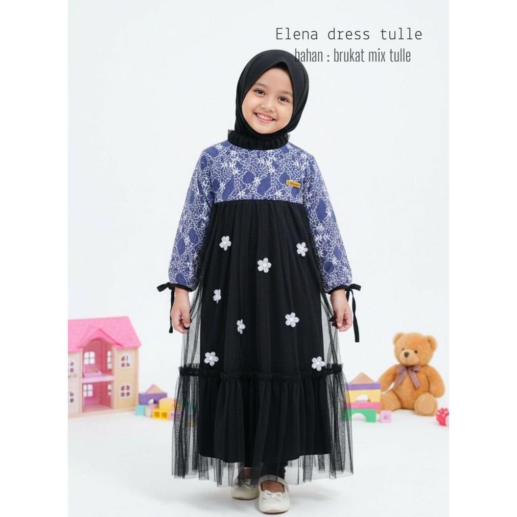HOT DEALS Gamis Anak Princesa Dres Pesta Brukat Tile Kondangan Maxi Dres Kekinian