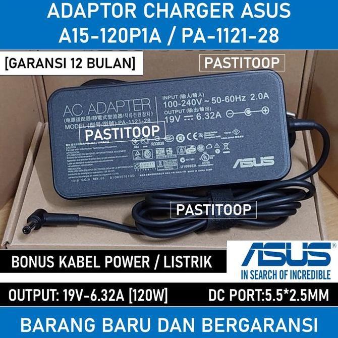 Adaptor Charger Casan Laptop Asus 19V 6.32A A15-120P1A Pa-1121-28 Original Terbaik