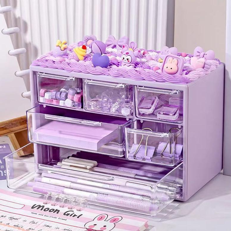 LESTARIABADI 9 LACI MINI RAK MINI KOTAK AKSESORIS KOTAK LACI MINI CONTAINER RAK KECIL AESTHETIC LACI