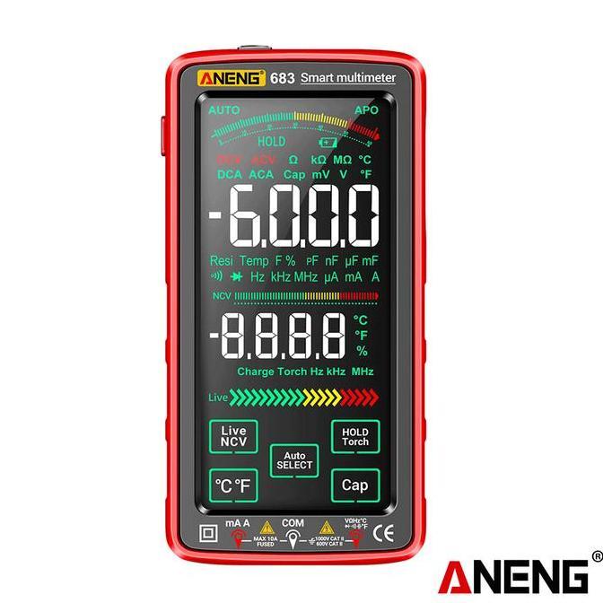 Aneng 683 6000 Counts Digital Multimeter Smart Touch Screen Diode