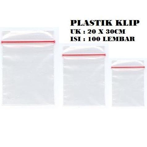 Eggx- Kantong Plastik Klip Kp Ukuran 20X30 / 20 X 30 Cm Bening 100 Lembar