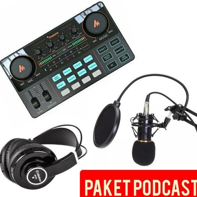 PAKET SOUNDCARD MAONO PODCAST BERDUA