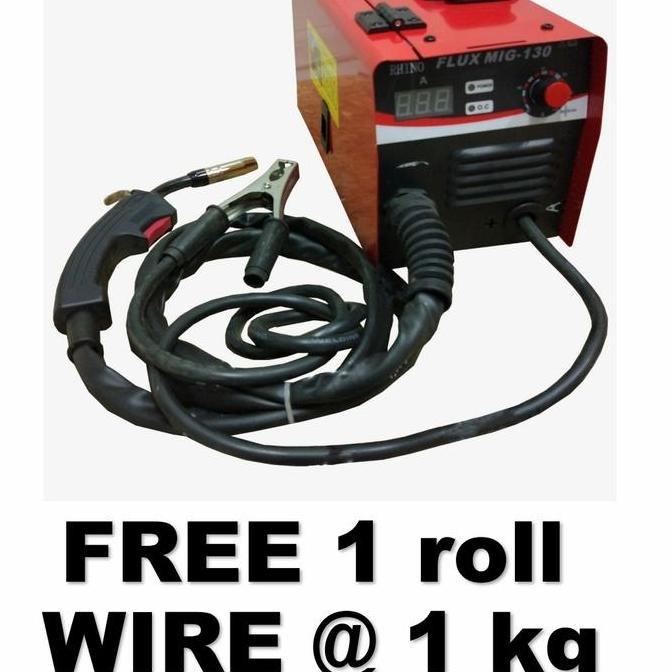 MESIN LAS MIG CO2 FLUX130A TRAVO LAS MIG RHINO TANPA GAS WELDING RHINO ORIGINAL DAN TERPERCAYA