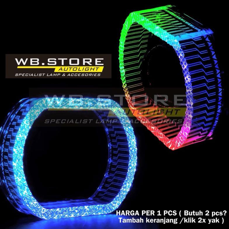 Gd-8 Sd-46 Shroud 1.5 Inch 2.5 Inch 3 Inch Model Bmw, Bulat, Kotak Angel Eye Putih Rgb Shroud Bmw Bm