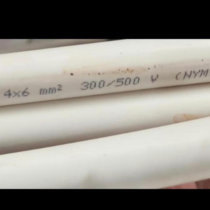 Promo Kabel Listrik Putih Kawat NYM 4 x 6 mm ecer Supreme NYM 4x6 per meter Pvc Tembaga Diskon