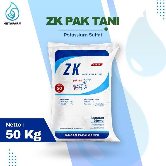 Pupuk ZK PAK TANI Potassium Sulfat Kemasan Karung 50 KG